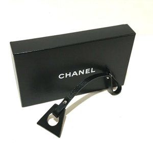 AUTHENTIC CHANEL Bag Charm 00A Black Leather